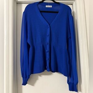 89th & Madison Royal Blue Cardigan